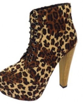 Ladies-Leopard-Print-Lace-Up-Platform-High-Block-Heel-Ankle-Boots-0