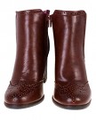 Ladies-MANFIELD-Brown-Leather-Look-High-Heel-Brogue-Chelsea-Ankle-Boots-4-0-1