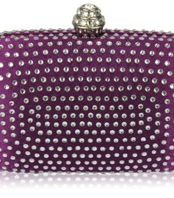 Ladies-Purple-Diamante-Square-Hardcase-Wedding-Clutch-Evening-Bag-0