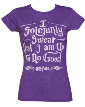 Ladies-Purple-Harry-Potter-I-Solemnly-Swear-Mischief-Managed-T-Shirt-0