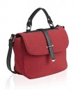Ladies-Red-Felt-Top-Handle-Handbag-0