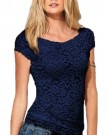 Ladies-Sexy-Floral-Full-Lace-Short-Sleeve-Top-T-Shirt-Stretch-Blouse-Tank-Vest-UK-10-12-Blue-0