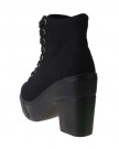 Ladies-TRUFFLE-Black-Canvas-Lace-Up-Platform-High-Heel-Lace-Up-Ankle-Boots-4-0-1