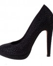 Ladies-TRUFFLE-Black-Diamante-Sparkle-Stiletto-High-Heel-Evening-Court-Shoes-6-0-0