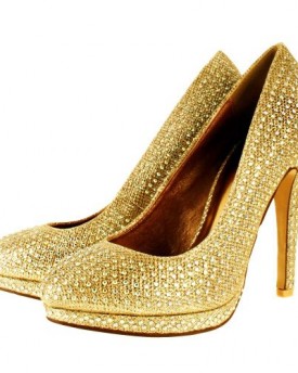 Ladies-TRUFFLE-Gold-Diamante-Sparkly-High-Heel-Bridal-Party-Prom-Court-Shoes-5-0
