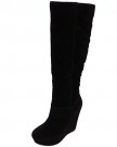 Ladies-Wedge-Faux-Suede-Heel-Knee-High-Black-Fashion-Tall-Boots-Shoes-Sizes-3-8-0-1