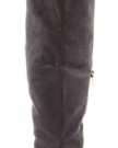 Ladies-Womens-Black-Flat-Heel-Knee-Thigh-High-Winter-Biker-Style-Low-Over-the-Knee-Boots-Size-3-8-0-2