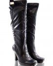 Ladies-Womens-Black-Knee-High-Boots-Block-Heel-Mid-High-Work-Office-UK-75-EUR-405-US-95-0-0