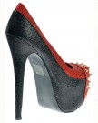 Ladies-Womens-Black-Red-Glitter-Studded-Stiletto-Concealed-Platform-Shoes-Black-and-Red-Glitter-UK-6-EU39-0-0
