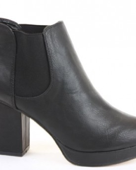 Ladies-Womens-Chelsea-High-Heel-Block-Shoes-Platform-Winter-Heeled-Booties-Ankle-Boots-Size-3-8-New-0