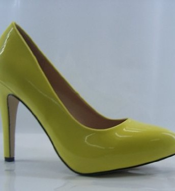 Ladies-Womens-High-Heel-Court-Shoe-Office-Formal-Shoes-Yellow-UK-Size-4-0
