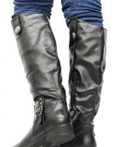 Ladies-Womens-Leather-Style-Knee-High-Zip-Up-Block-Heel-Studded-Boots-Shoes-Size-0-1
