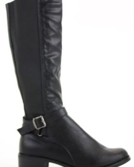 Ladies-Womens-Winter-Biker-Riding-Style-Knee-Low-Heel-Chelsea-Wide-Calf-High-Knee-Boots-Size-3-8-new-0-2