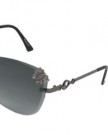 Lady-Black-Gradient-Lens-Metal-Frame-Single-Bridge-Leisure-Sunglasses-0-0