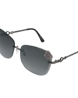Lady-Black-Gradient-Lens-Metal-Frame-Single-Bridge-Leisure-Sunglasses-0