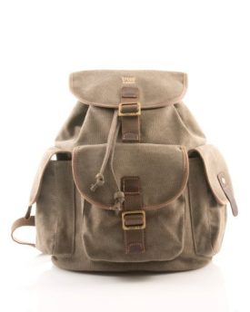 Large-Brown-Unisex-Troop-London-Rucksack-Backpack-Bag-leather-trim-268BR-0