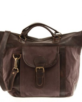Leconi-handbag-vintage-shoulder-bag-canvas-real-cow-leather-women-used-look-dark-brown-LE0043-C-0