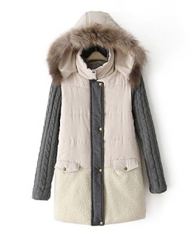 Lemontree-Womens-Winter-Hooded-Parka-Coat-Long-Thicken-Jacket-With-Fur-Hood-M-Beige-0