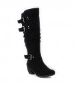 Lilley-Womens-Black-Microfibre-High-Boot-with-Heel-Size-6-Black-0