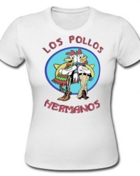 Los-Pollos-Hermanos-Female-T-Shirt-Womans-White-Breaking-Bad-TopS-0
