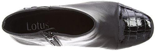 Lotus Womens Robin Boots 40128 Black Leather/Croc 4 UK, 37 EU - Image 8