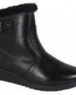 LoudLook-New-Womens-Ladies-Ankle-Fur-Snow-Buckle-High-Wedge-Heel-Boots-Shoes-Wedges-Size-3-8-UK-2-Colours-0-0