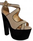 LoudLook-New-Womens-Ladies-Ankle-Straps-High-Block-Heel-Shoes-Chunky-Platform-Sandals-Size-5-0-0