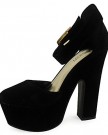LoudLook-New-Womens-Ladies-Ankle-Straps-High-Block-Heel-Shoes-Chunky-Platform-Sandals-Size-6-0-2