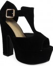 LoudLook-New-Womens-Ladies-Ankle-Straps-Peeptoe-Platform-High-Heel-Chunky-Sandals-Shoes-Size-4-0