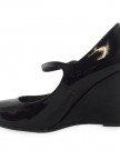 LoudLook-New-Womens-Ladies-Black-High-Wedge-Heel-Suede-Casual-Work-Office-Court-Shoes-Size-6-0-2