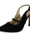 LoudLook-New-Womens-Ladies-Black-Nude-High-Stiletto-Heel-Slingback-Strap-Shoes-Sandals-Size-6-0