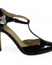 LoudLook-New-Womens-Ladies-Black-Nude-High-Stiletto-Heel-T-Bar-Straps-Shoes-Sandals-Size-3-0-1