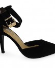 LoudLook-New-Womens-Ladies-Faux-Suede-Ankle-Strap-High-Stiletto-Heel-Office-Shoes-Size-4-0-0