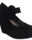 LoudLook-New-Womens-Ladies-Faux-Suede-Mary-Jane-Platform-High-Heel-Wedges-Court-Shoes-Size-5-0-0