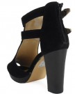 LoudLook-New-Womens-Ladies-Faux-Suede-Peeptoe-High-Block-Heel-Platform-Shoes-Sandals-Size-6-0-2