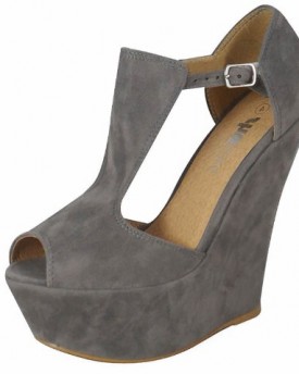 LoudLook-New-Womens-Ladies-Faux-Suede-Platform-Peeptoe-High-Wedge-Shoes-Sizes-4-0