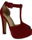 LoudLook-New-Womens-Ladies-T-Bar-Buckle-Block-High-Heel-Concealed-Platform-Shoes-Size-6-0-0