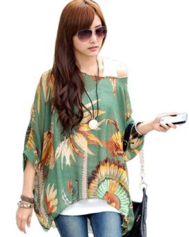 Luckshop2012-Bohemian-Big-Size-Batwing-Sleeve-Loose-Off-Shoulder-Blouse-Feather-pattern-0