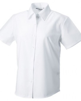 MAKZ-Russell-Athletic-Collection-Short-Sleeve-Easy-Care-Oxford-Shirt-LadiesWomens-White-XXXX-Large-0
