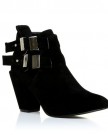 MARLEY-Black-Faux-Suede-Block-High-Heel-Cut-Out-Shoe-Boots-Size-UK-7-EU-40-0-0