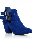 MARLEY-Electric-Blue-Faux-Suede-Block-High-Heel-Cut-Out-Shoe-Boots-Size-UK-7-EU-40-0-0