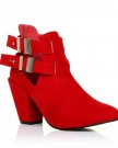 MARLEY-Red-Faux-Suede-Block-High-Heel-Cut-Out-Shoe-Boots-Size-UK-5-EU-38-0-0