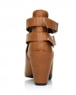 MARLEY-Tan-PU-Leather-Block-High-Heel-Cut-Out-Shoe-Boots-Size-UK-4-EU-37-0-2