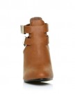 MARLEY-Tan-PU-Leather-Block-High-Heel-Cut-Out-Shoe-Boots-Size-UK-4-EU-37-0-3