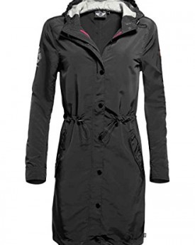MINI-Genuine-Womens-Ladies-MINI-Nylon-Polyester-Hooded-Parka-Coat-Jacket-Black-Size-L-0
