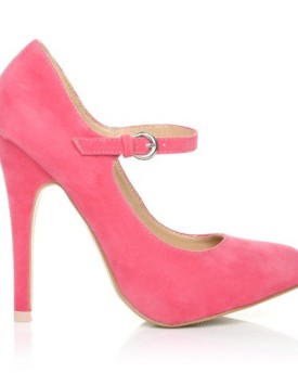 MISCHA-Coral-Faux-Suede-Stiletto-Very-High-Heel-Mary-Janes-Shoes-Size-UK-8-EU-41-0
