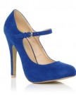 MISCHA-Electric-Blue-Faux-Suede-Stiletto-Very-High-Heel-Mary-Janes-Shoes-Size-UK-4-EU-37-0-0