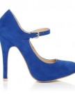 MISCHA-Electric-Blue-Faux-Suede-Stiletto-Very-High-Heel-Mary-Janes-Shoes-Size-UK-4-EU-37-0