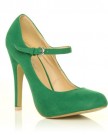 MISCHA-Green-Faux-Suede-Stiletto-Very-High-Heel-Mary-Janes-Shoes-Size-UK-6-EU-39-0-0