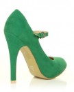 MISCHA-Green-Faux-Suede-Stiletto-Very-High-Heel-Mary-Janes-Shoes-Size-UK-6-EU-39-0-1